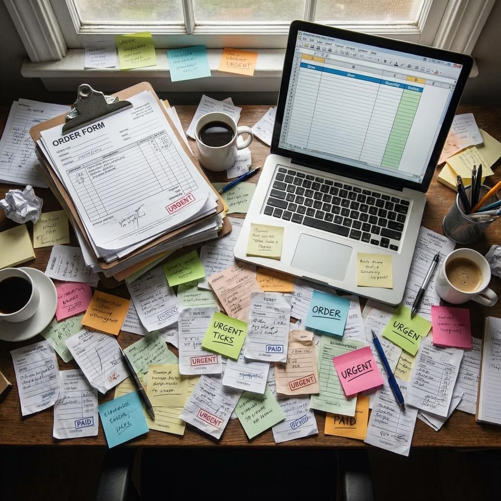 Chaotic paper-based workflow